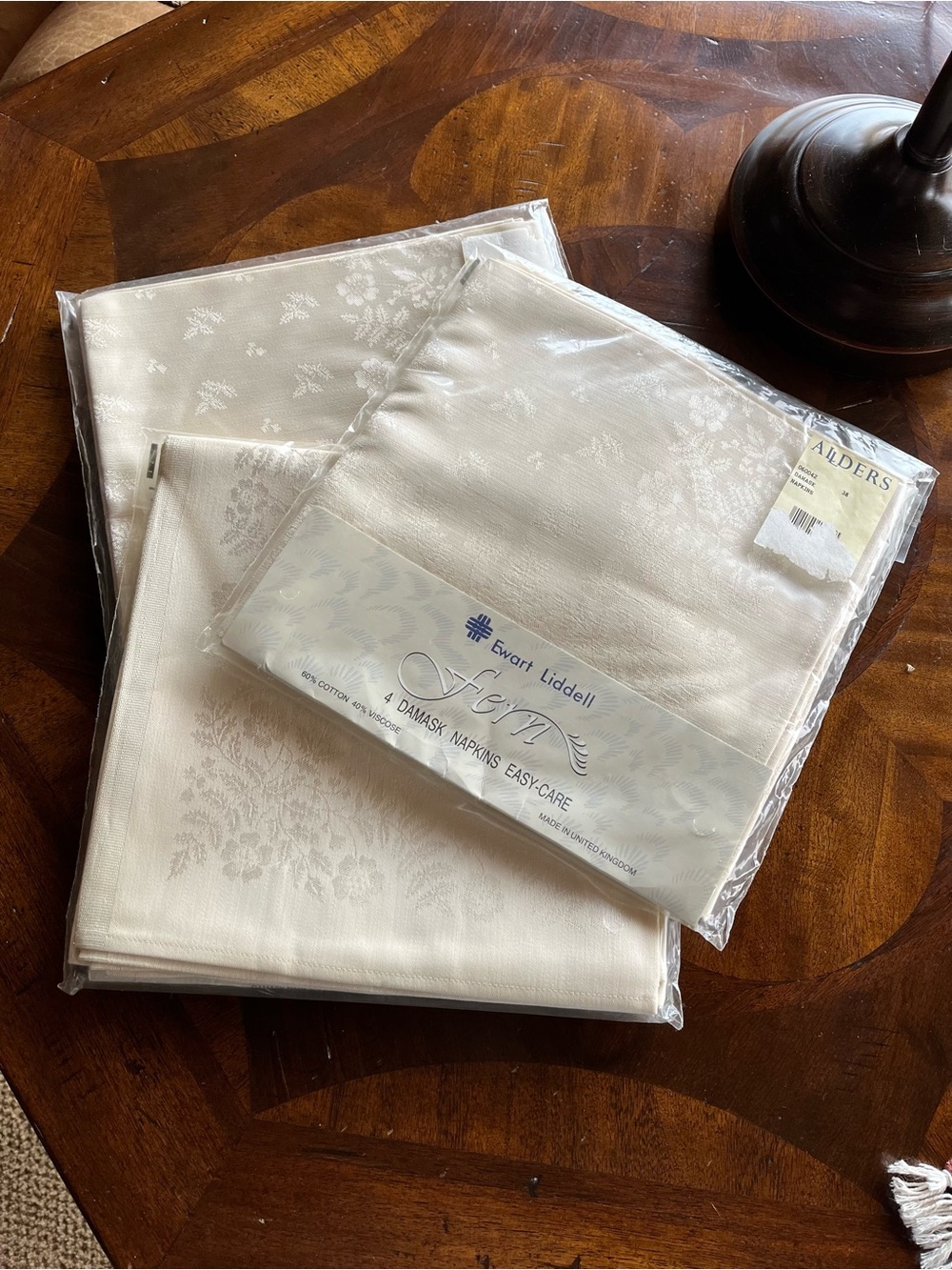 12 Damask Napkins - Cream Color - New!